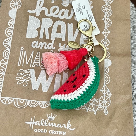 Crocheted Watermelon Keychain Tag w/Tassel from Hallmark - NWT - Picture 2 of 10